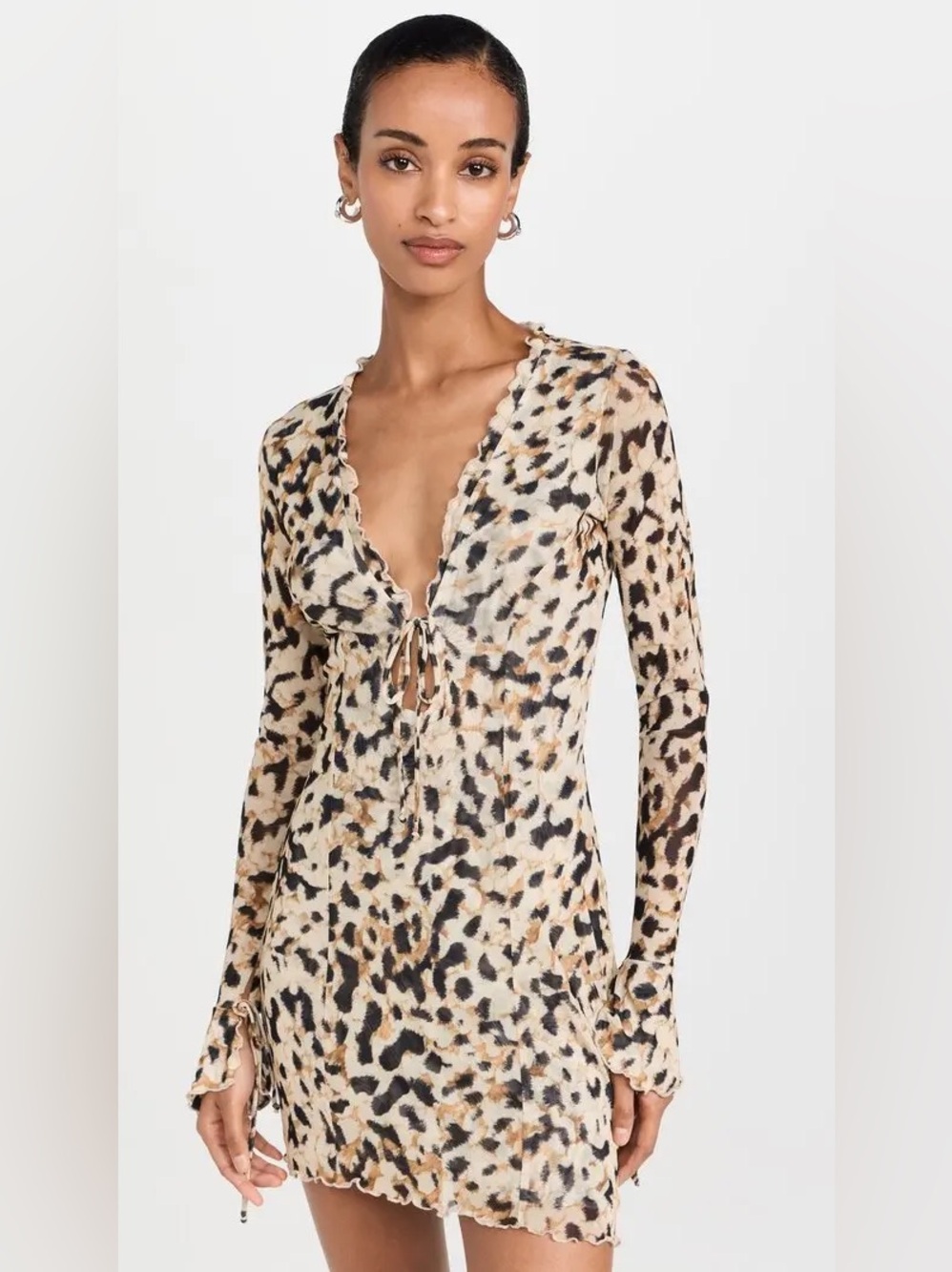RESA Sloane Mini Dress size XS Balthazar leopard